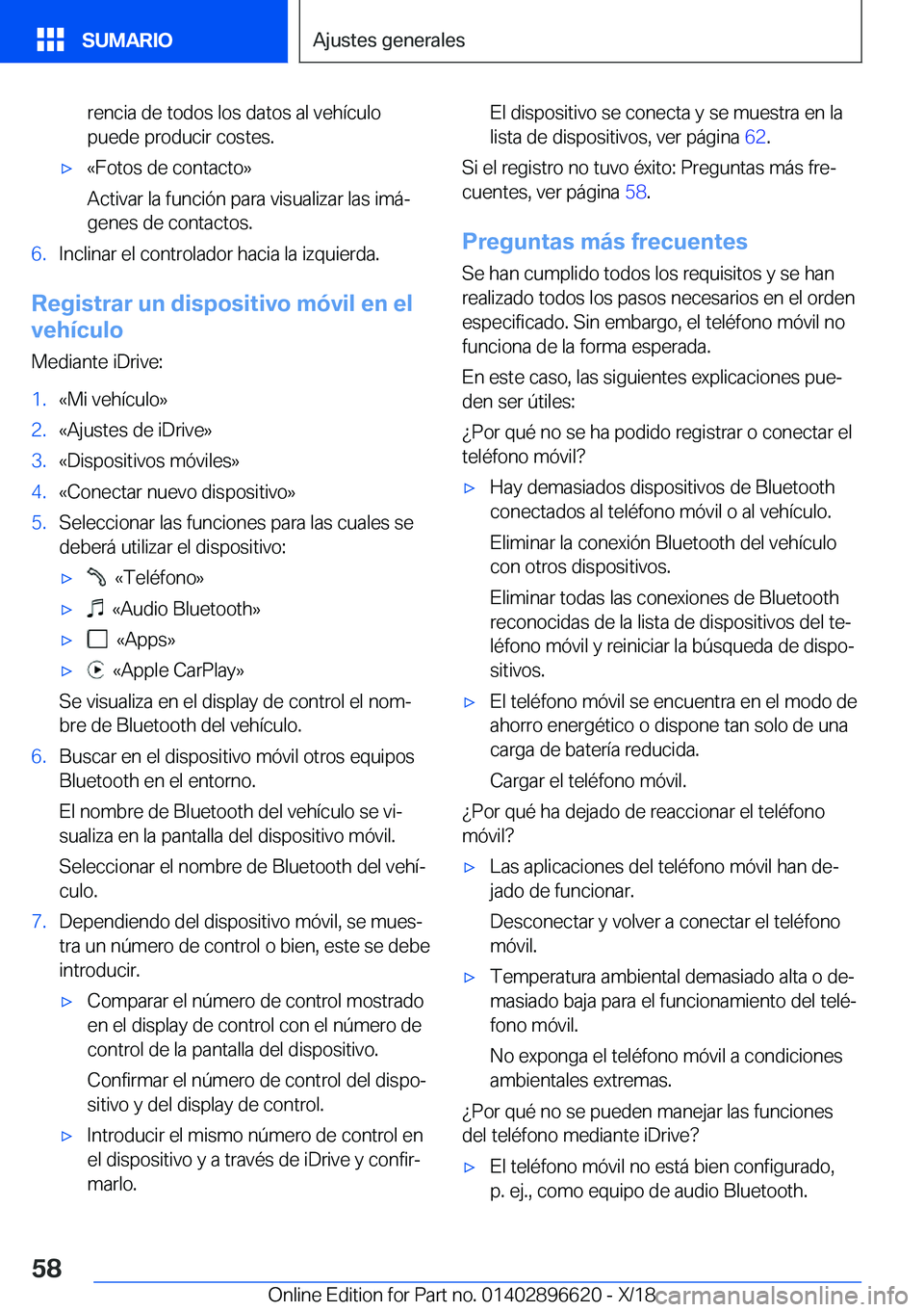 BMW M2 2019  Manuales de Empleo (in Spanish) �r�e�n�c�i�a��d�e��t�o�d�o�s��l�o�s��d�a�t�o�s��a�l��v�e�h�