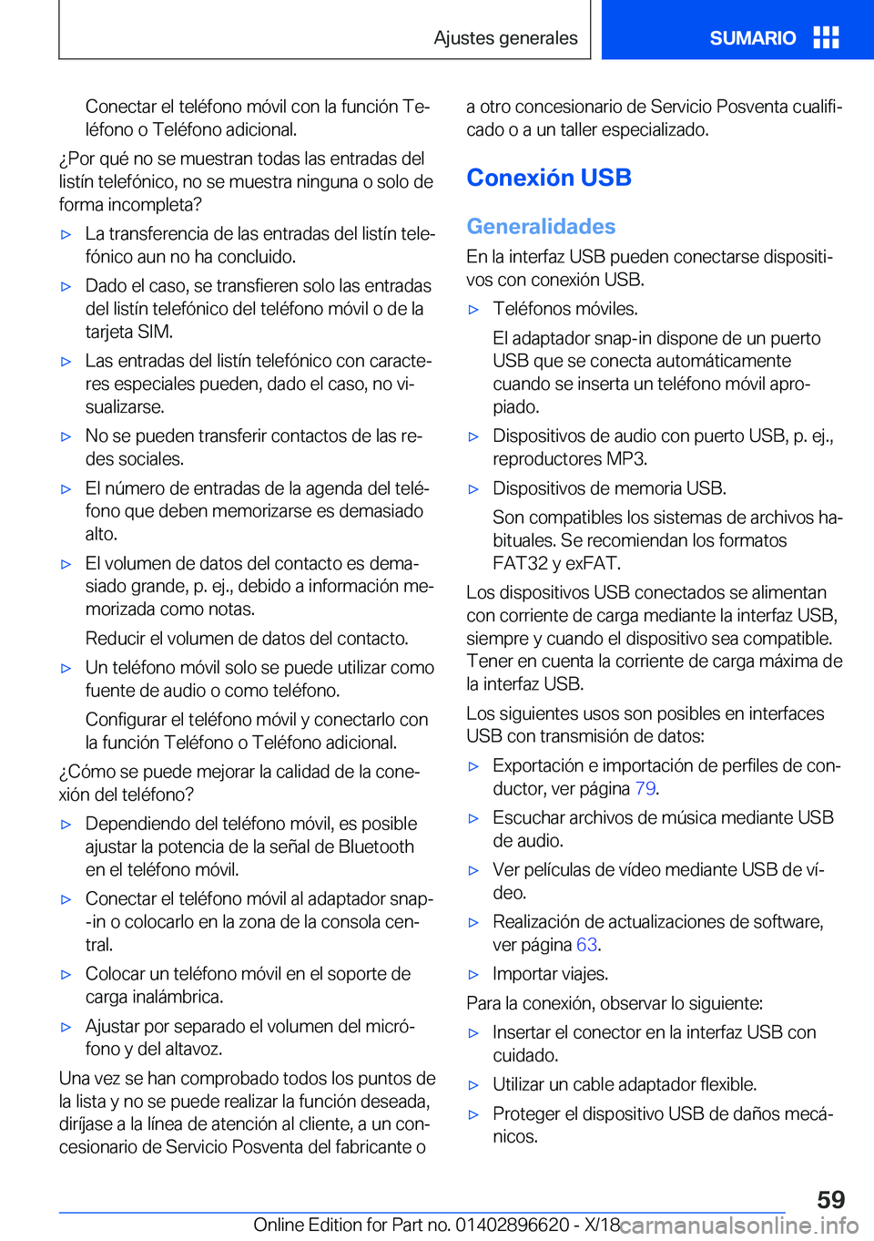 BMW M2 2019  Manuales de Empleo (in Spanish) �C�o�n�e�c�t�a�r��e�l��t�e�l�