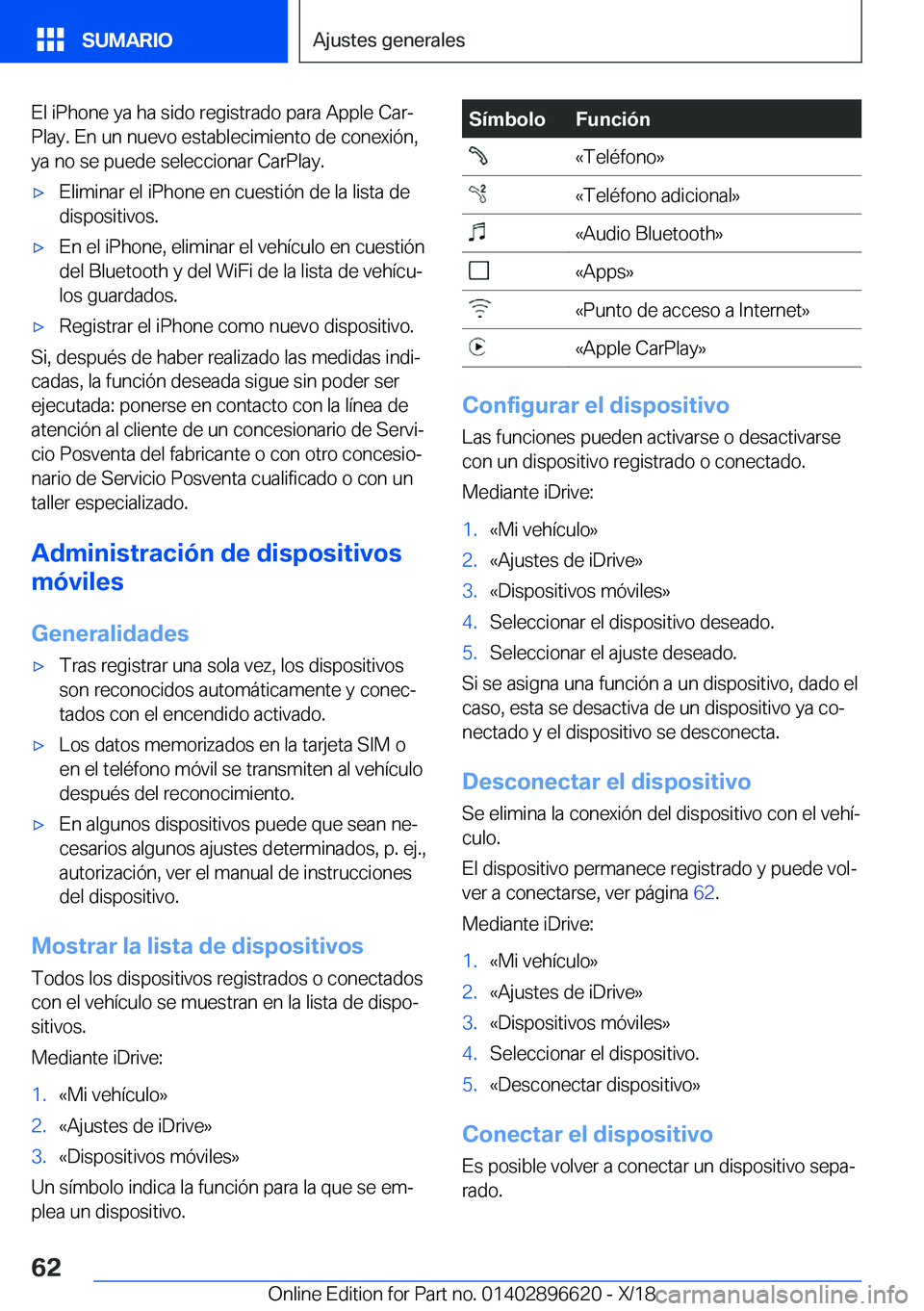 BMW M2 2019  Manuales de Empleo (in Spanish) �E�l��i�P�h�o�n�e��y�a��h�a��s�i�d�o��r�e�g�i�s�t�r�a�d�o��p�a�r�a��A�p�p�l�e��C�a�rª
�P�l�a�y�.��E�n��u�n��n�u�e�v�o��e�s�t�a�b�l�e�c�i�m�i�e�n�t�o��d�e��c�o�n�e�x�i�