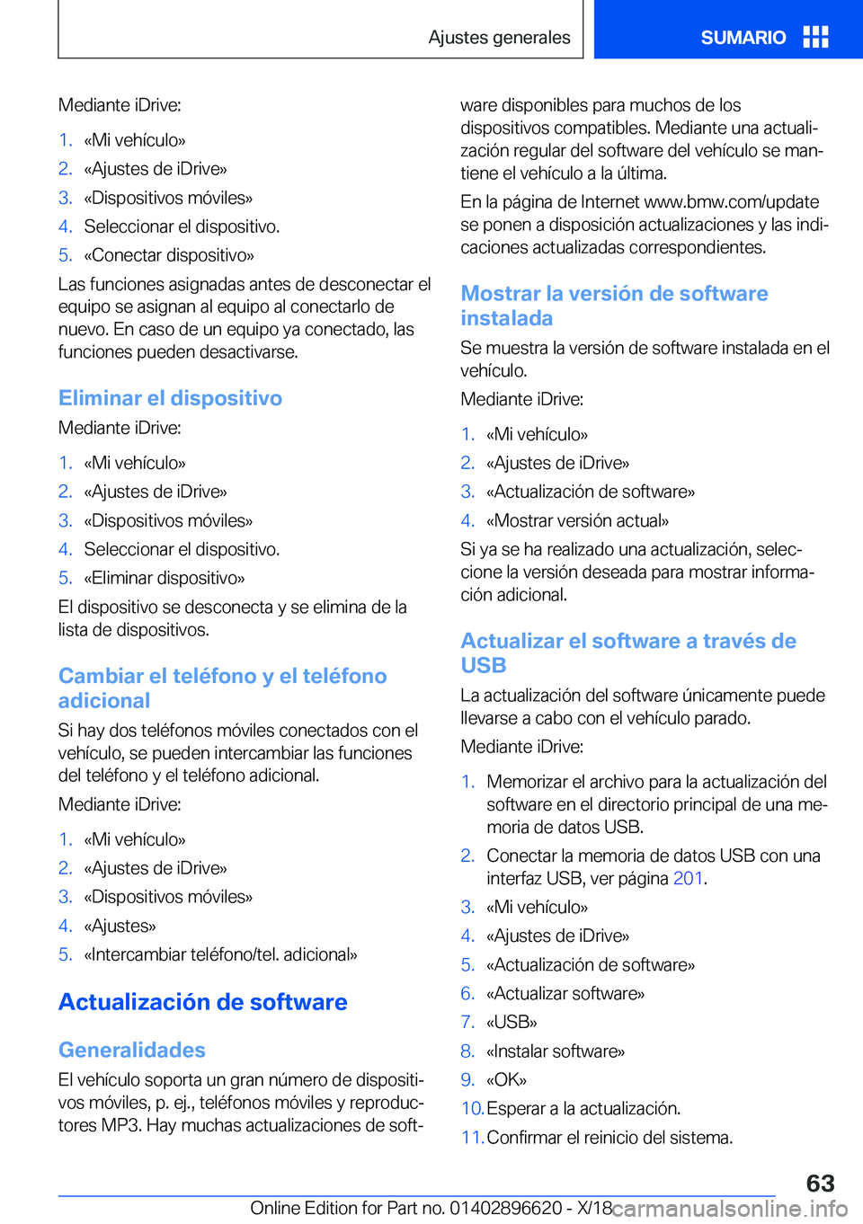 BMW M2 2019  Manuales de Empleo (in Spanish) �M�e�d�i�a�n�t�e��i�D�r�i�v�e�:�1�.�«�M�i��v�e�h�