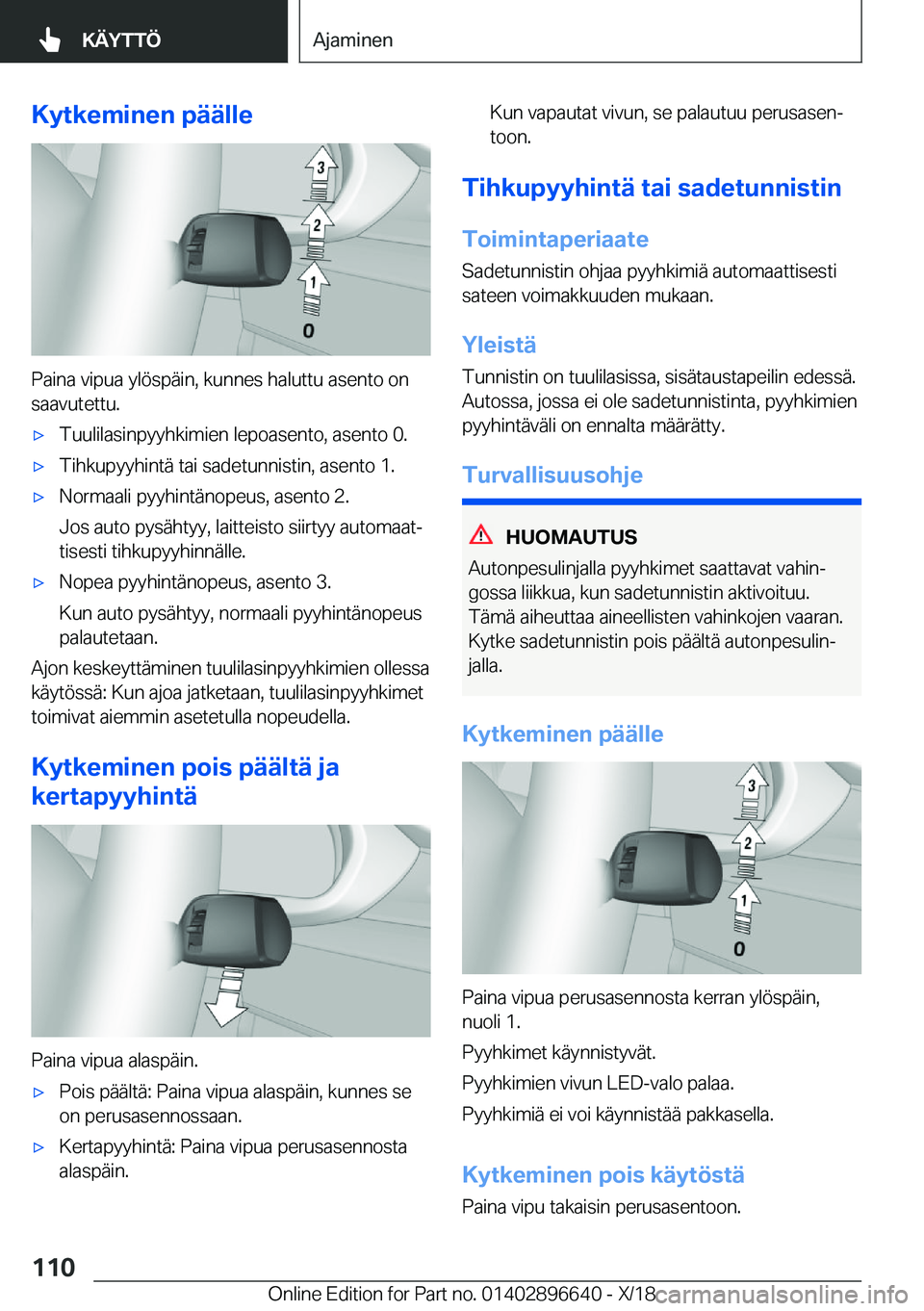 BMW M2 2019  Omistajan Käsikirja (in Finnish) �K�Z�t�k�e�m�i�n�e�n��p�