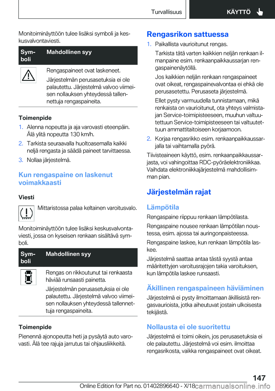 BMW M2 2019  Omistajan Käsikirja (in Finnish) �M�o�n�i�t�o�i�m�i�n�
