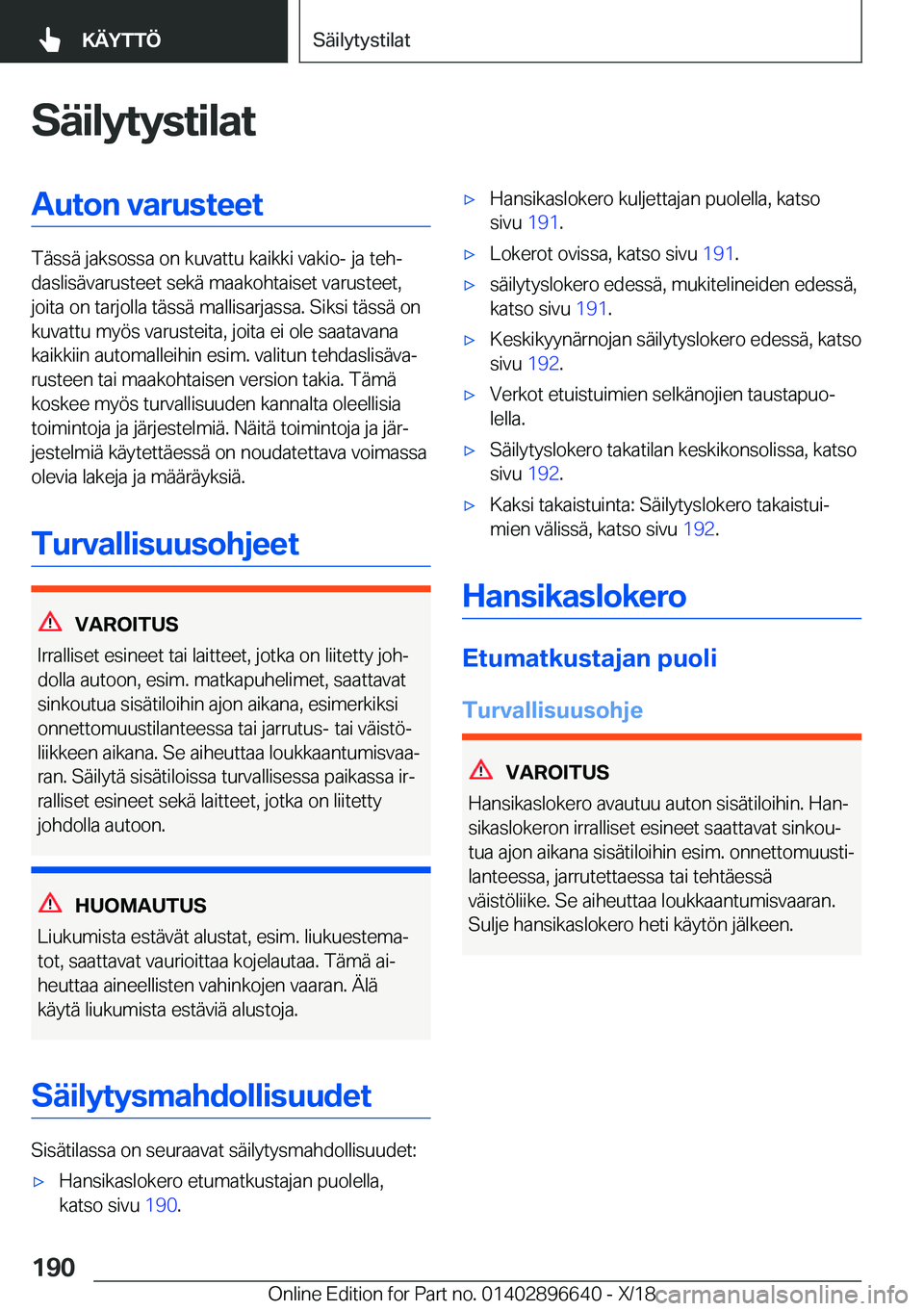 BMW M2 2019  Omistajan Käsikirja (in Finnish) �S�
