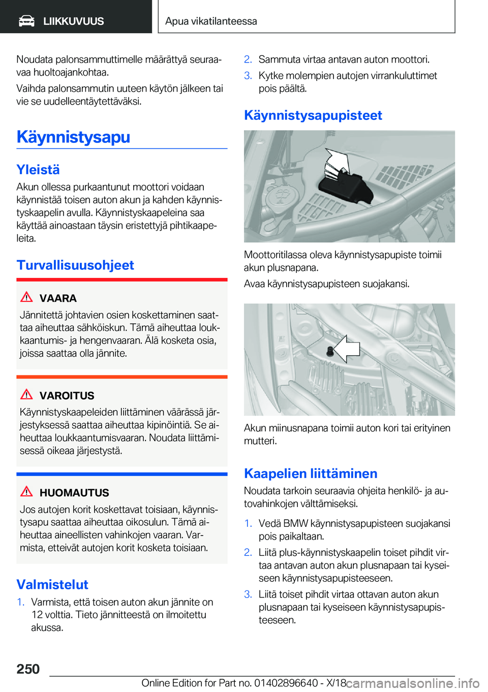 BMW M2 2019  Omistajan Käsikirja (in Finnish) �N�o�u�d�a�t�a��p�a�l�o�n�s�a�m�m�u�t�t�i�m�e�l�l�e��m�
