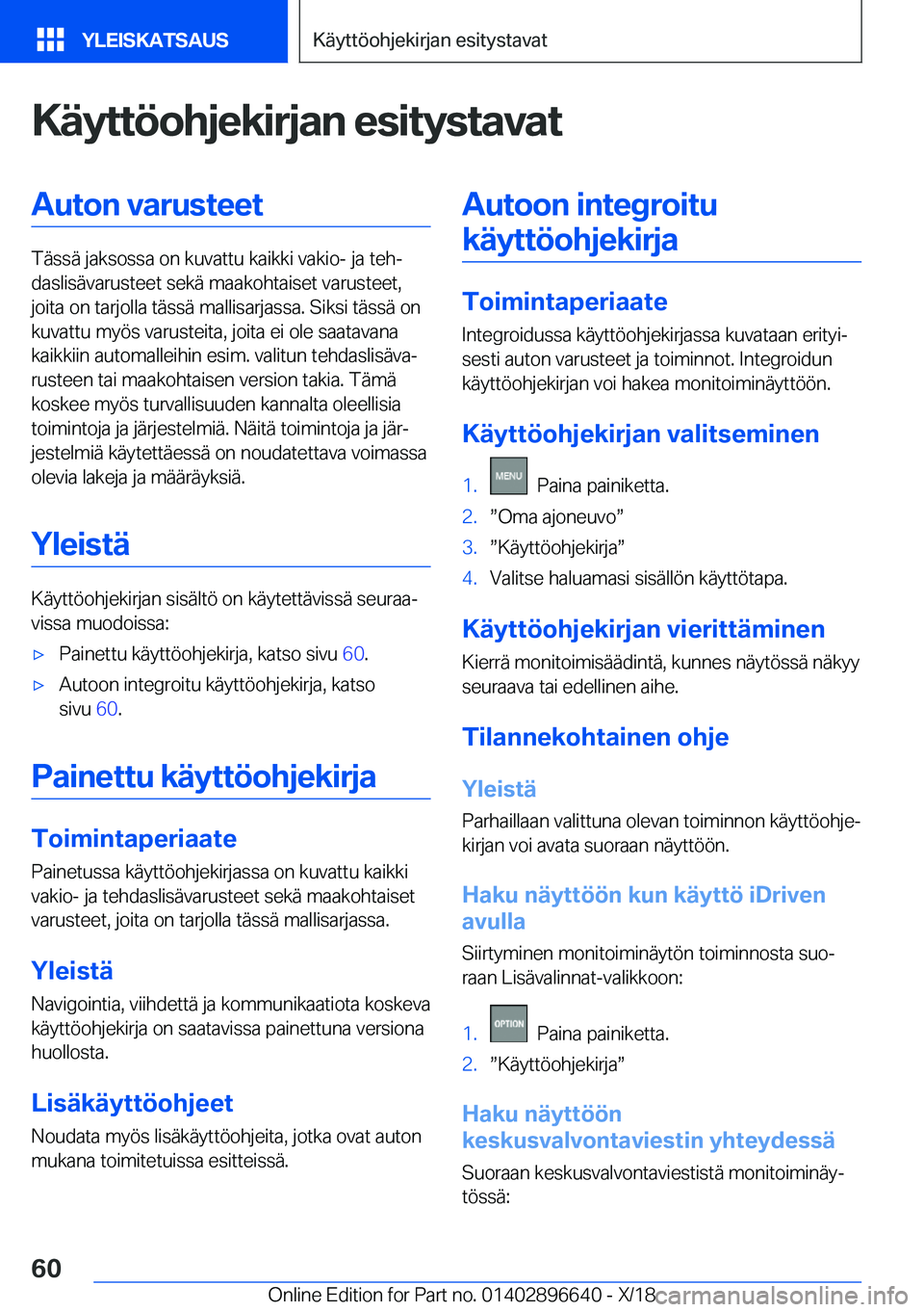 BMW M2 2019  Omistajan Käsikirja (in Finnish) �K�