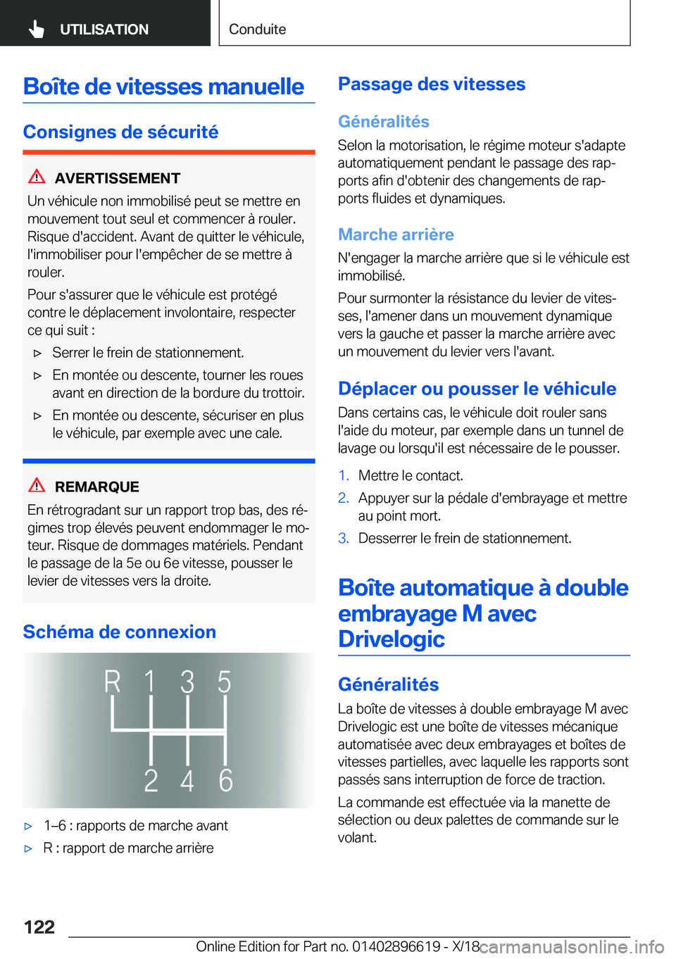 BMW M2 2019  Notices Demploi (in French) �B�o�