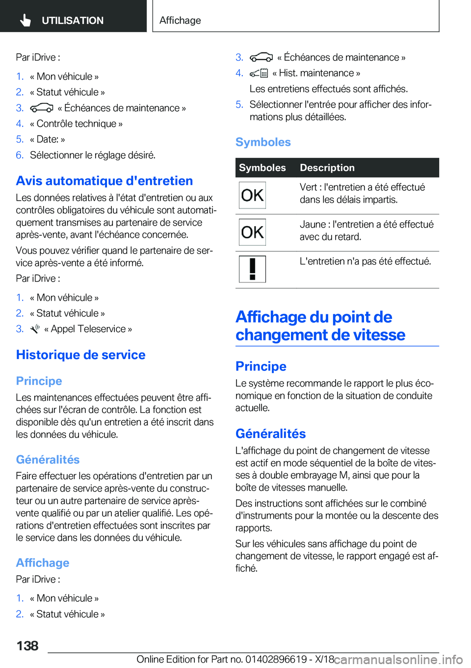 BMW M2 2019  Notices Demploi (in French) �P�a�r��i�D�r�i�v�e��:�1�.�k��M�o�n��v�é�h�i�c�u�l�e��{�2�.�k��S�t�a�t�u�t��v�é�h�i�c�u�l�e��{�3�.���k��