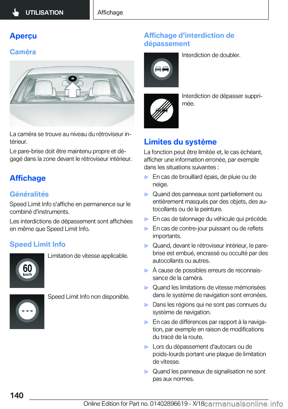 BMW M2 2019  Notices Demploi (in French) �A�p�e�r�ç�u
�C�a�m�é�r�a
�L�a��c�a�m�é�r�a��s�e��t�r�o�u�v�e��a�u��n�i�v�e�a�u��d�u��r�é�t�r�o�v�i�s�e�u�r��i�nj
�t�é�r�i�e�u�r�.
�L�e��p�a�r�e�-�b�r�i�s�e��d�o�i�t��ê�t�r�e��m�a�i