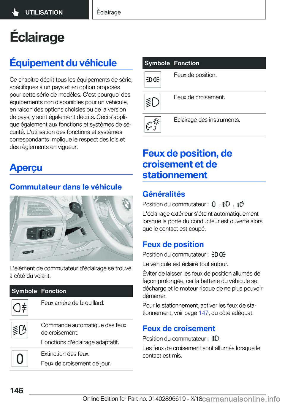 BMW M2 2019  Notices Demploi (in French) �É�c�l�a�i�r�a�g�e�É�q�u�i�p�e�m�e�n�t��d�u��v�é�h�i�c�u�l�e
�C�e��c�h�a�p�i�t�r�e��d�é�c�r�i�t��t�o�u�s��l�e�s��é�q�u�i�p�e�m�e�n�t�s��d�e��s�é�r�i�e�,�s�p�é�c�i�f�i�q�u�e�s��