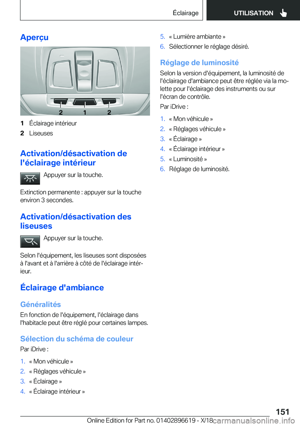 BMW M2 2019  Notices Demploi (in French) �A�p�e�r�ç�u�1�
