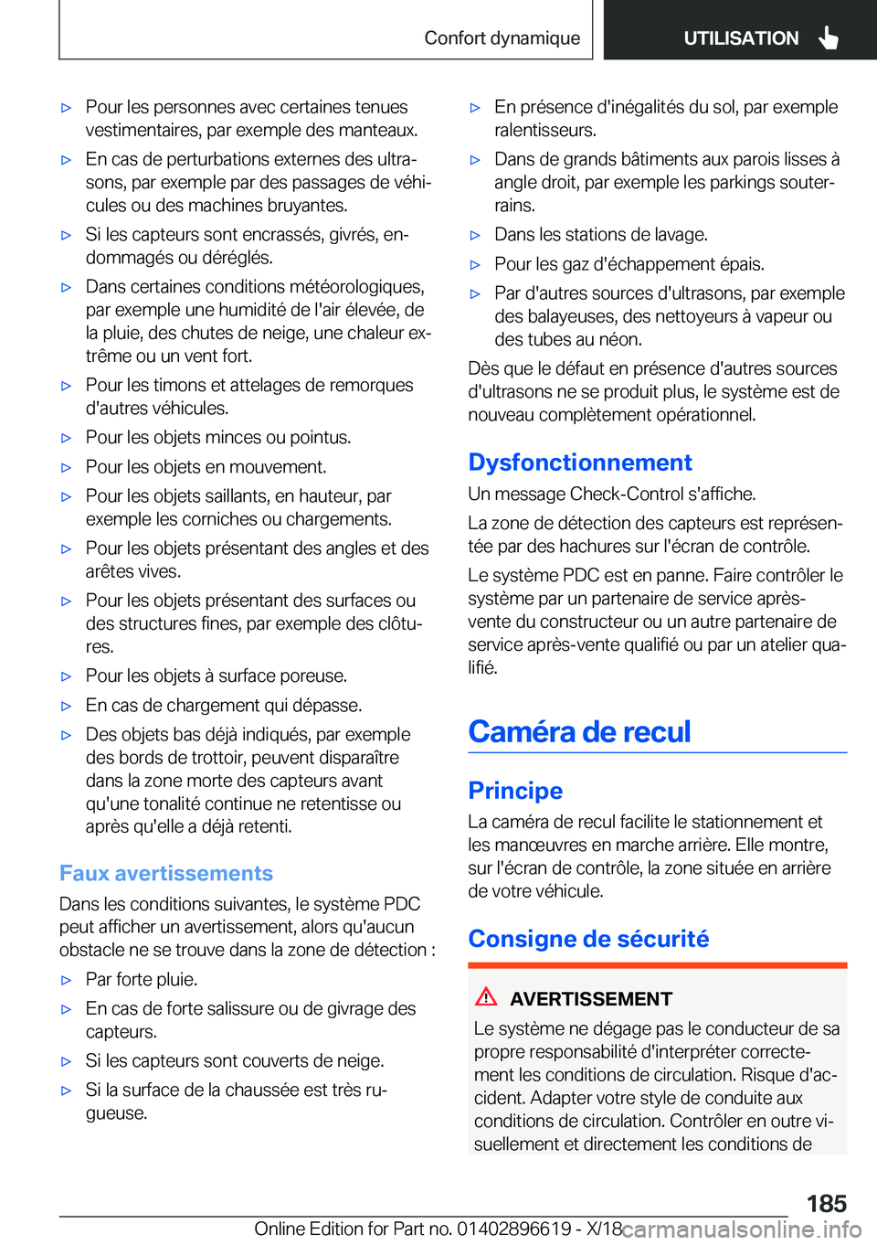 BMW M2 2019  Notices Demploi (in French) 'x�P�o�u�r��l�e�s��p�e�r�s�o�n�n�e�s��a�v�e�c��c�e�r�t�a�i�n�e�s��t�e�n�u�e�s�v�e�s�t�i�m�e�n�t�a�i�r�e�s�,��p�a�r��e�x�e�m�p�l�e��d�e�s��m�a�n�t�e�a�u�x�.'x�E�n��c�a�s��d�e��p�e�r