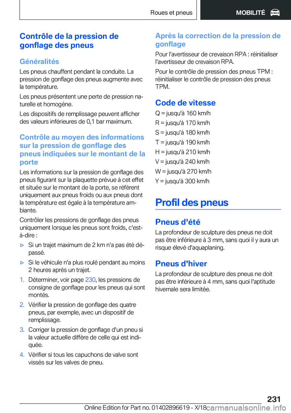 BMW M2 2019  Notices Demploi (in French) �C�o�n�t�r�