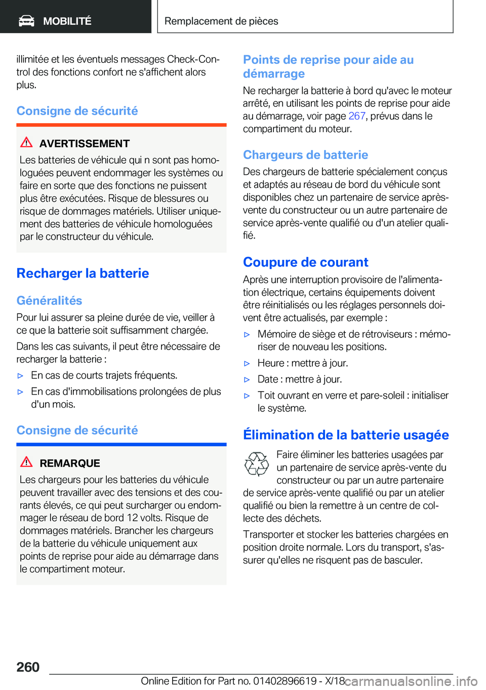 BMW M2 2019  Notices Demploi (in French) �i�l�l�i�m�i�t�é�e��e�t��l�e�s��é�v�e�n�t�u�e�l�s��m�e�s�s�a�g�e�s��C�h�e�c�k�-�C�o�nj�t�r�o�l��d�e�s��f�o�n�c�t�i�o�n�s��c�o�n�f�o�r�t��n�e��s�'�a�f�f�i�c�h�e�n�t��a�l�o�r�s�p�l�u�s
