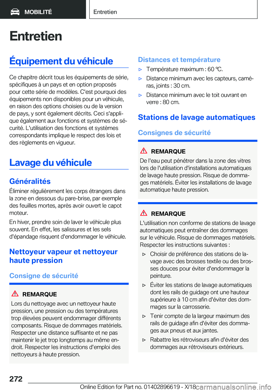 BMW M2 2019  Notices Demploi (in French) �E�n�t�r�e�t�i�e�n�É�q�u�i�p�e�m�e�n�t��d�u��v�é�h�i�c�u�l�e
�C�e��c�h�a�p�i�t�r�e��d�é�c�r�i�t��t�o�u�s��l�e�s��é�q�u�i�p�e�m�e�n�t�s��d�e��s�é�r�i�e�,�s�p�é�c�i�f�i�q�u�e�s��