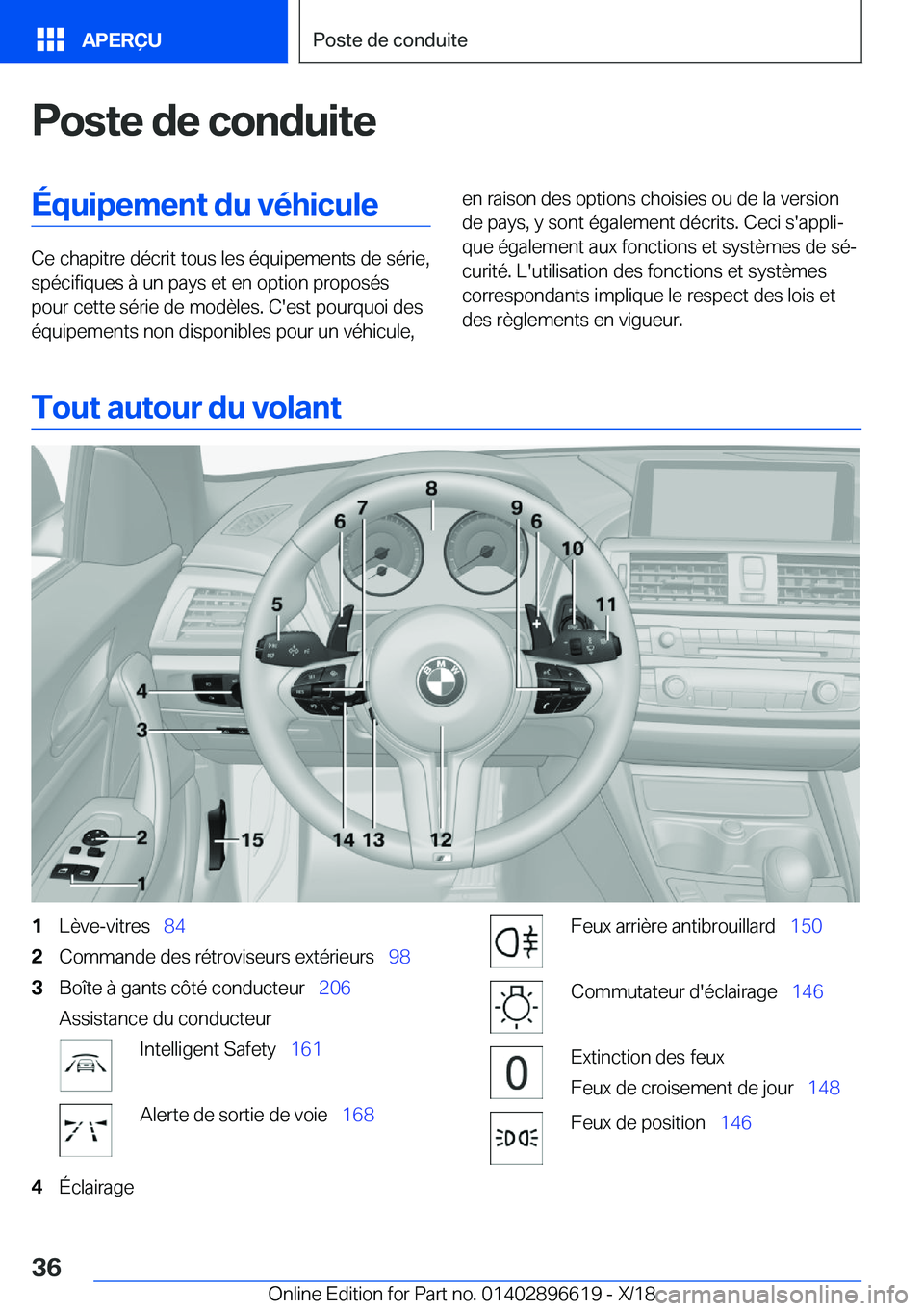 BMW M2 2019  Notices Demploi (in French) �P�o�s�t�e��d�e��c�o�n�d�u�i�t�e�É�q�u�i�p�e�m�e�n�t��d�u��v�é�h�i�c�u�l�e
�C�e��c�h�a�p�i�t�r�e��d�é�c�r�i�t��t�o�u�s��l�e�s��é�q�u�i�p�e�m�e�n�t�s��d�e��s�é�r�i�e�,�s�p�é�c�i�f�i�q�