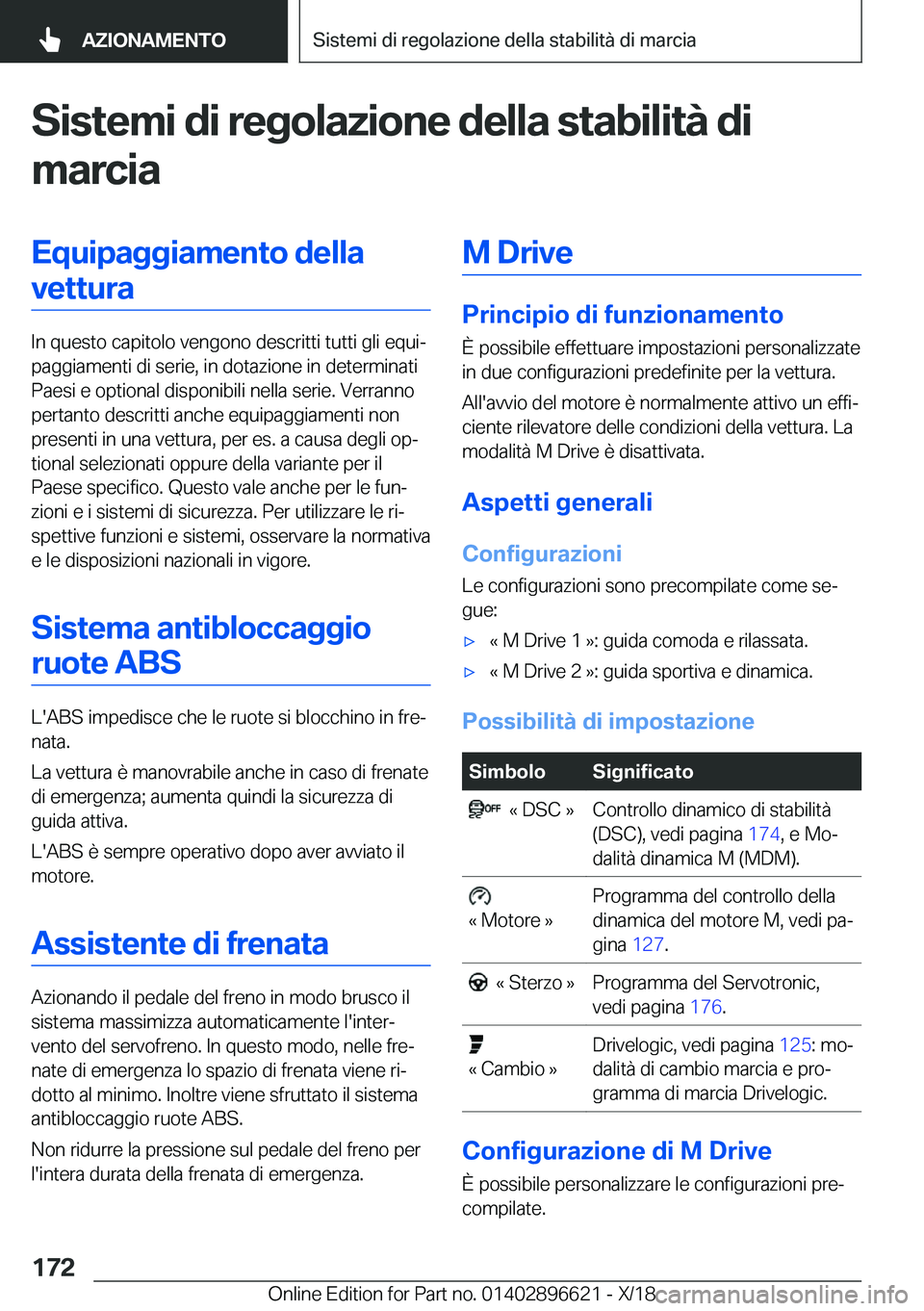 BMW M2 2019  Libretti Di Uso E manutenzione (in Italian) �S�i�s�t�e�m�i��d�i��r�e�g�o�l�a�z�i�o�n�e��d�e�l�l�a��s�t�a�b�i�l�i�t�
