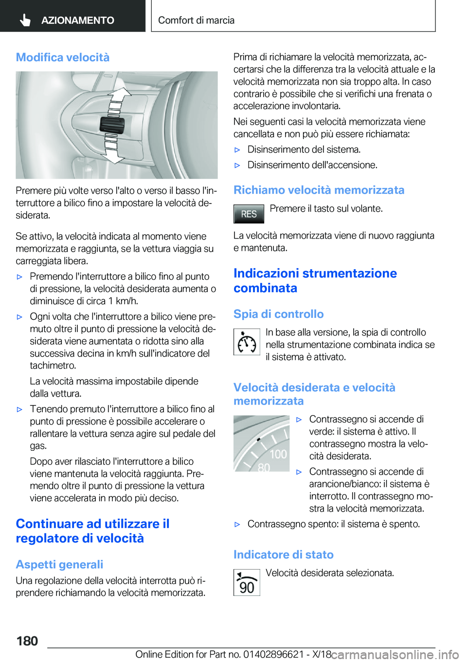 BMW M2 2019  Libretti Di Uso E manutenzione (in Italian) �M�o�d�i�f�i�c�a��v�e�l�o�c�i�t�
