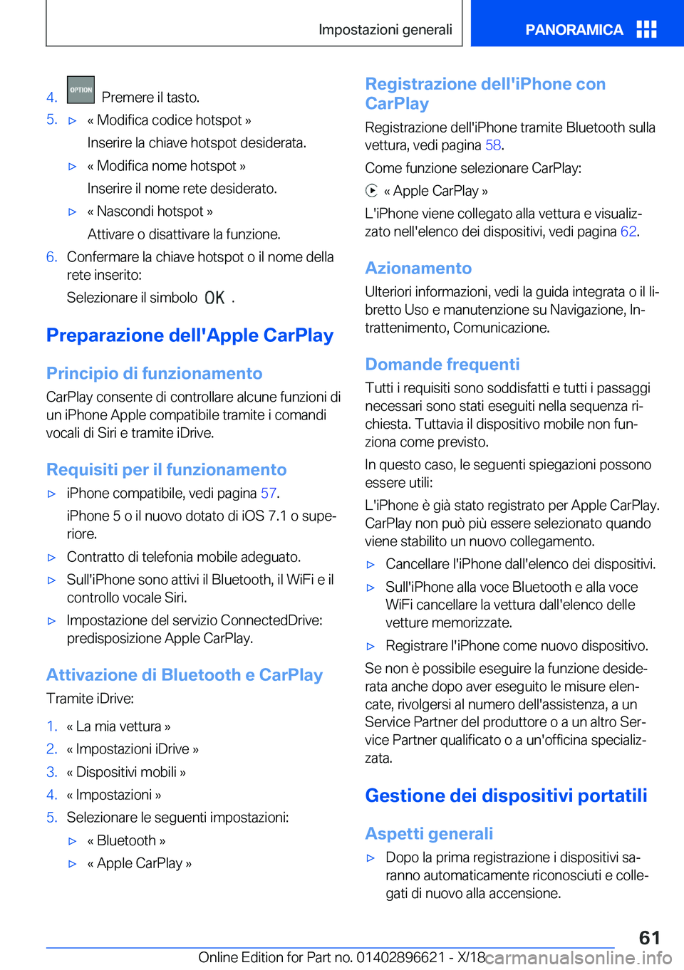 BMW M2 2019  Libretti Di Uso E manutenzione (in Italian) �4�.���P�r�e�m�e�r�e��i�l��t�a�s�t�o�.�5�.'x�«��M�o�d�i�f�i�c�a��c�o�d�i�c�e��h�o�t�s�p�o�t��{
�I�n�s�e�r�i�r�e��l�a��c�h�i�a�v�e��h�o�t�s�p�o�t��d�e�s�i�d�e�r�a�t�a�.'x�«��M�o�