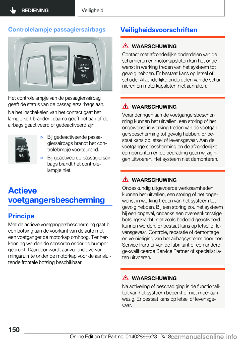 BMW M2 2019  Instructieboekjes (in Dutch) �C�o�n�t�r�o�l�e�l�a�m�p�j�e��p�a�s�s�a�g�i�e�r�s�a�i�r�b�a�g�s
�H�e�t��c�o�n�t�r�o�l�e�l�a�m�p�j�e��v�a�n��d�e��p�a�s�s�a�g�i�e�r�s�a�i�r�b�a�g
�g�e�e�f�t��d�e��s�t�a�t�u�s��v�a�n��d�e��p�a