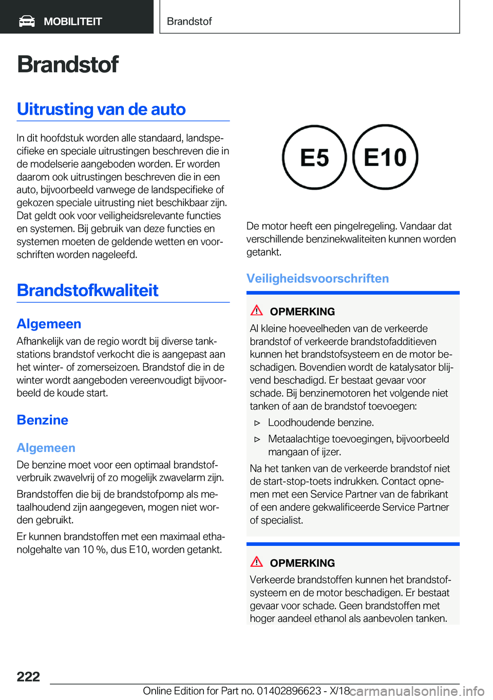 BMW M2 2019  Instructieboekjes (in Dutch) �B�r�a�n�d�s�t�o�f�U�i�t�r�u�s�t�i�n�g��v�a�n��d�e��a�u�t�o
�I�n��d�i�t��h�o�o�f�d�s�t�u�k��w�o�r�d�e�n��a�l�l�e��s�t�a�n�d�a�a�r�d�,��l�a�n�d�s�p�ej�c�i�f�i�e�k�e��e�n��s�p�e�c�i�a�l�e��