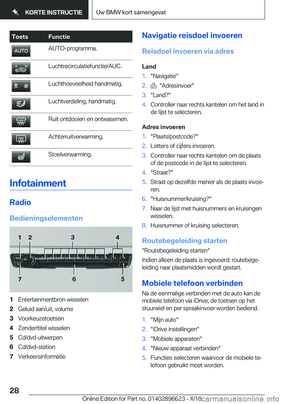 BMW M2 2019  Instructieboekjes (in Dutch) �T�o�e�t�s�F�u�n�c�t�i�e�A�U�T�O�-�p�r�o�g�r�a�m�m�a�.�L�u�c�h�t�r�e�c�i�r�c�u�l�a�t�i�e�f�u�n�c�t�i�e�/�A�U�C�.�L�u�c�h�t�h�o�e�v�e�e�l�h�e�i�d��h�a�n�d�m�a�t�i�g�.�L�u�c�h�t�v�e�r�d�e�l�i�n�g�,��h