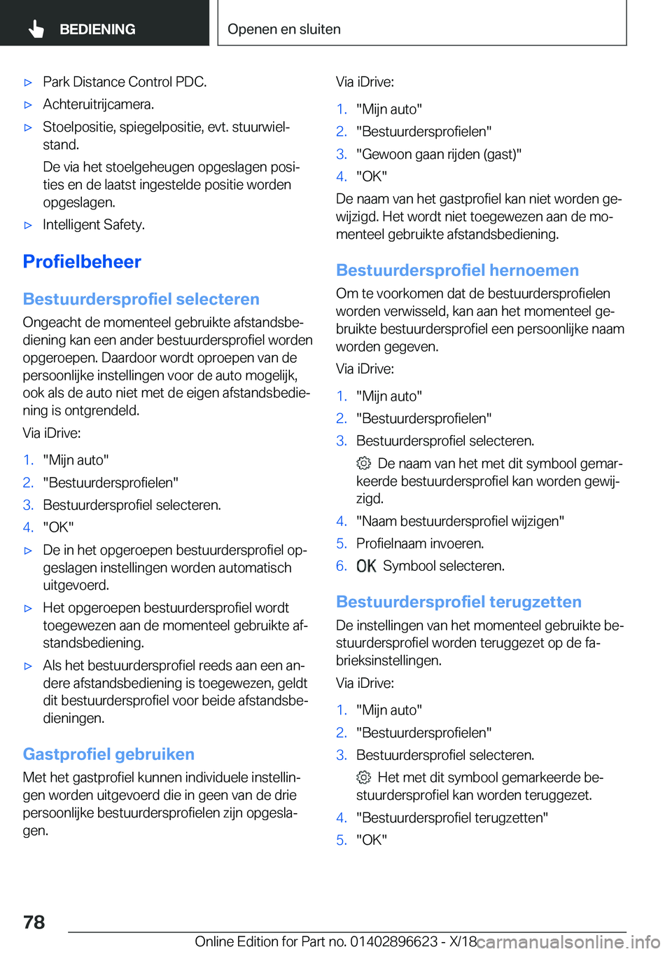 BMW M2 2019  Instructieboekjes (in Dutch) 'x�P�a�r�k��D�i�s�t�a�n�c�e��C�o�n�t�r�o�l��P�D�C�.'x�A�c�h�t�e�r�u�i�t�r�i�j�c�a�m�e�r�a�.'x�S�t�o�e�l�p�o�s�i�t�i�e�,��s�p�i�e�g�e�l�p�o�s�i�t�i�e�,��e�v�t�.��s�t�u�u�r�w�i�e�lj�s