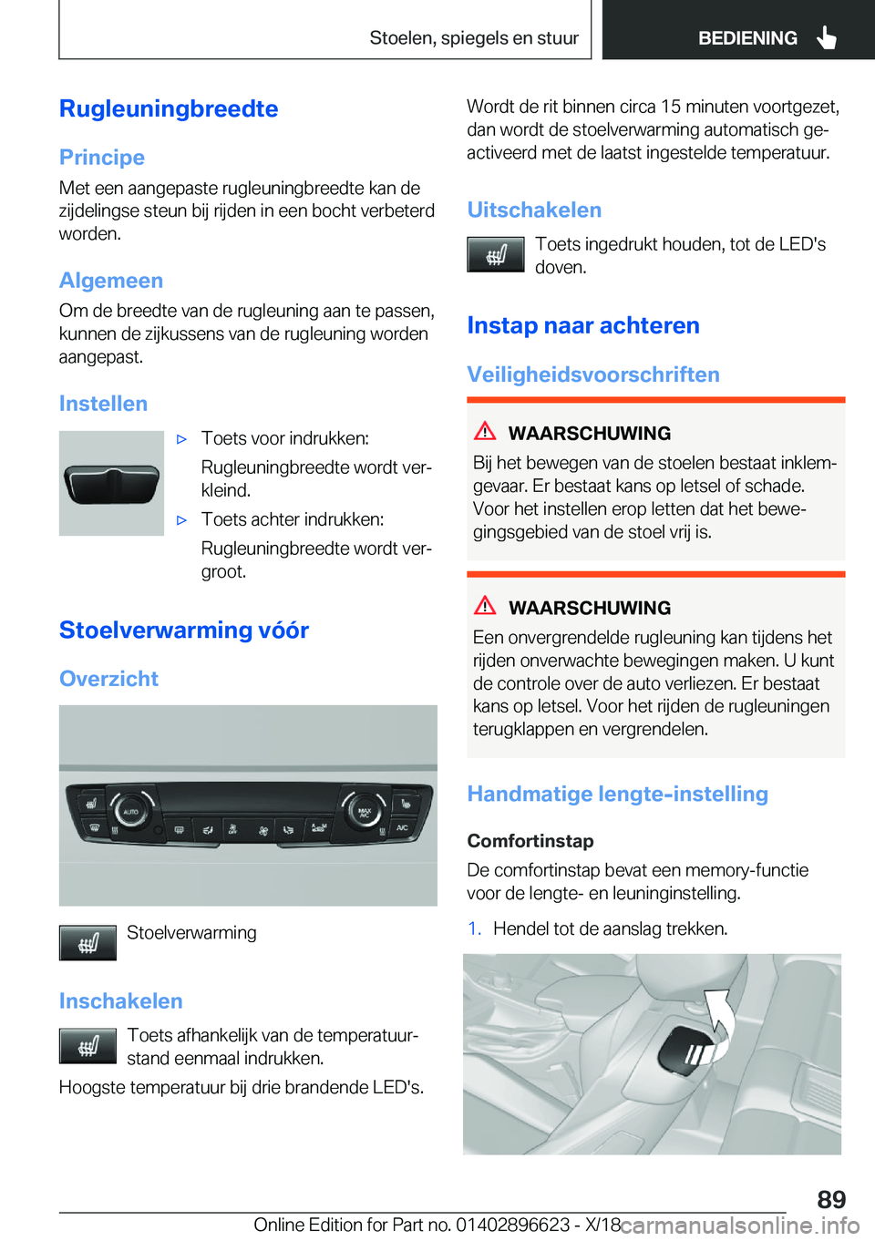 BMW M2 2019  Instructieboekjes (in Dutch) �R�u�g�l�e�u�n�i�n�g�b�r�e�e�d�t�e
�P�r�i�n�c�i�p�e �M�e�t��e�e�n��a�a�n�g�e�p�a�s�t�e��r�u�g�l�e�u�n�i�n�g�b�r�e�e�d�t�e��k�a�n��d�e�z�i�j�d�e�l�i�n�g�s�e��s�t�e�u�n��b�i�j��r�i�j�d�e�n��i�n