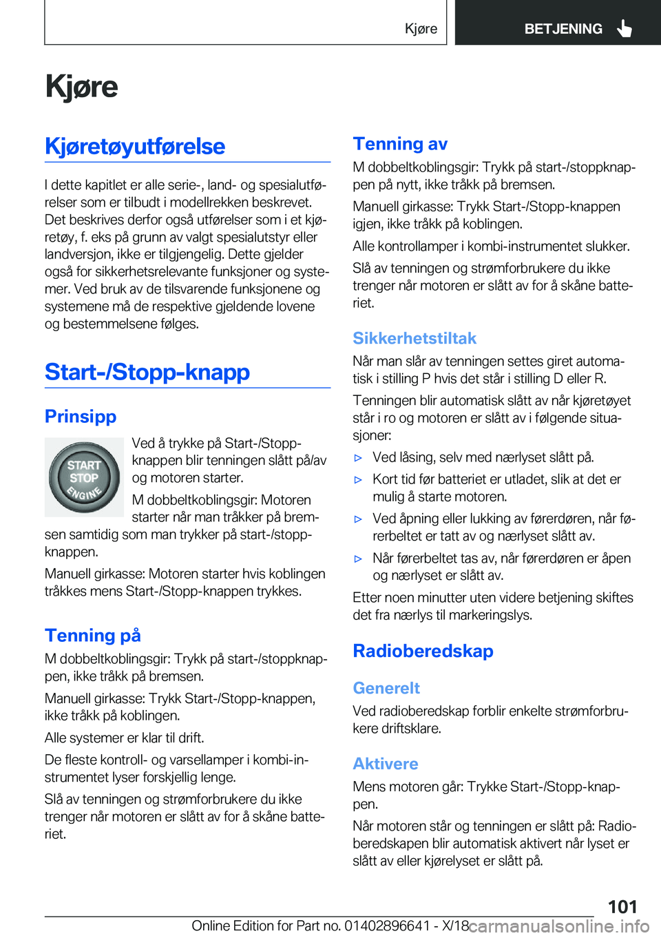 BMW M2 2019  InstruksjonsbØker (in Norwegian) �K�j�