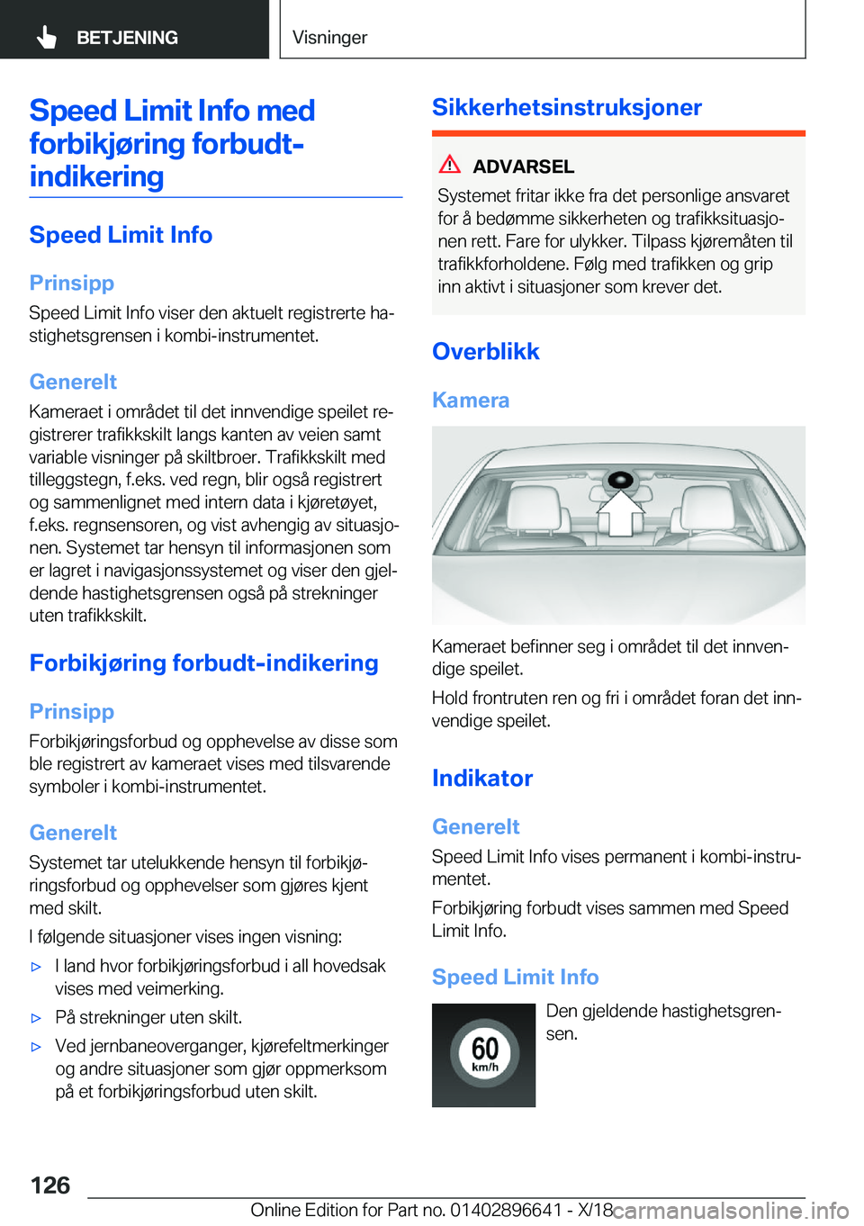 BMW M2 2019  InstruksjonsbØker (in Norwegian) �S�p�e�e�d��L�i�m�i�t��I�n�f�o��m�e�d�f�o�r�b�i�k�j�