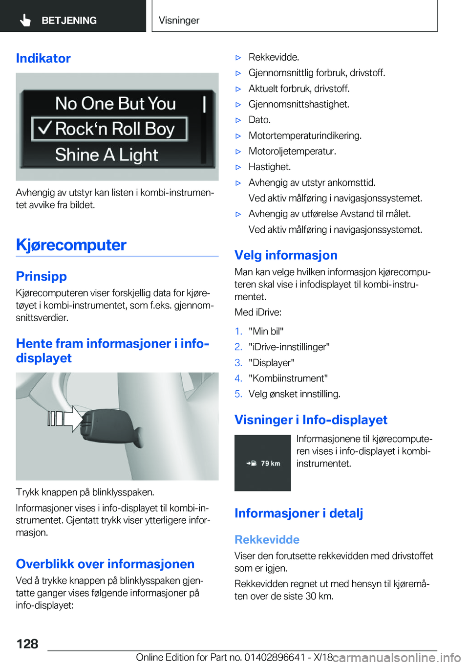 BMW M2 2019  InstruksjonsbØker (in Norwegian) �I�n�d�i�k�a�t�o�r
�A�v�h�e�n�g�i�g��a�v��u�t�s�t�y�r��k�a�n��l�i�s�t�e�n��i��k�o�m�b�i�-�i�n�s�t�r�u�m�e�nj�t�e�t��a�v�v�i�k�e��f�r�a��b�i�l�d�e�t�.
�K�j�