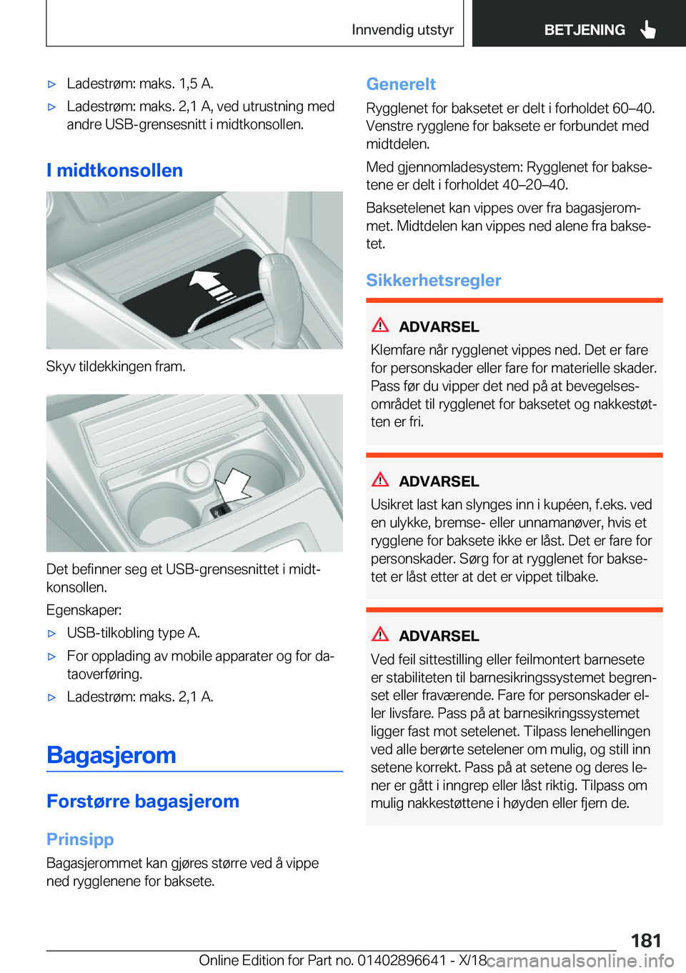 BMW M2 2019  InstruksjonsbØker (in Norwegian) 'x�L�a�d�e�s�t�r�