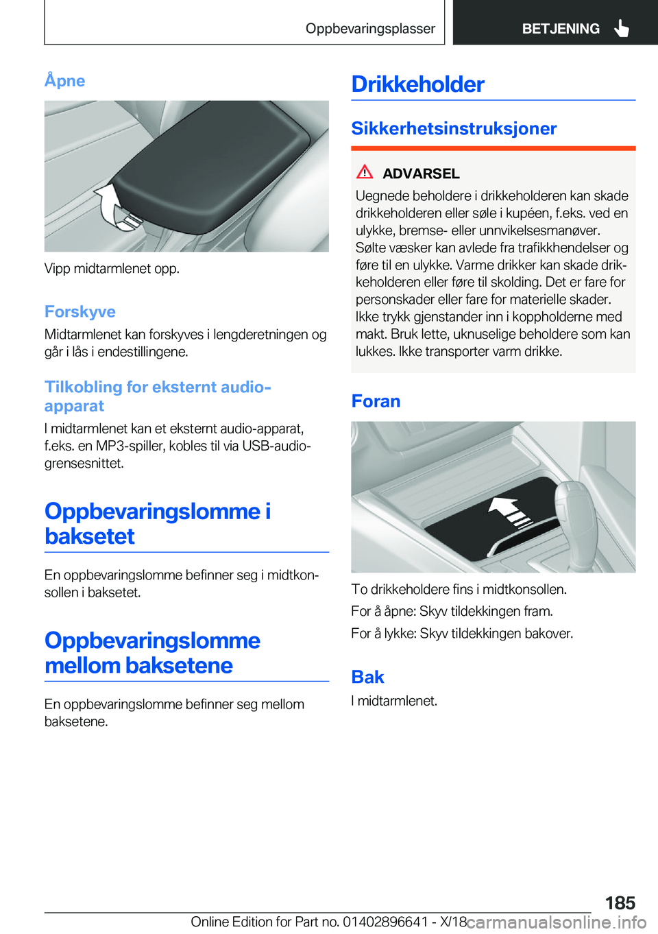 BMW M2 2019  InstruksjonsbØker (in Norwegian) �