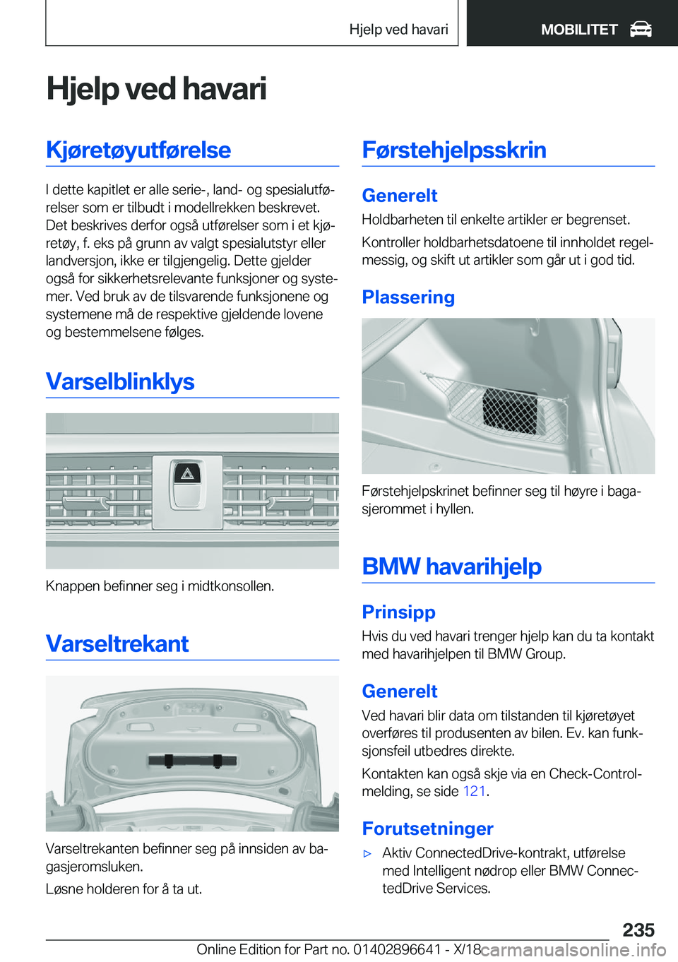 BMW M2 2019  InstruksjonsbØker (in Norwegian) �H�j�e�l�p��v�e�d��h�a�v�a�r�i�K�j�