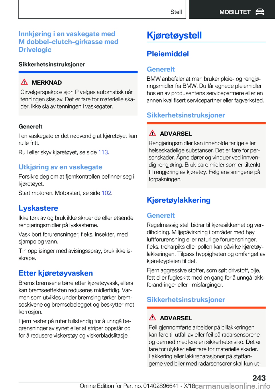 BMW M2 2019  InstruksjonsbØker (in Norwegian) �I�n�n�k�j�