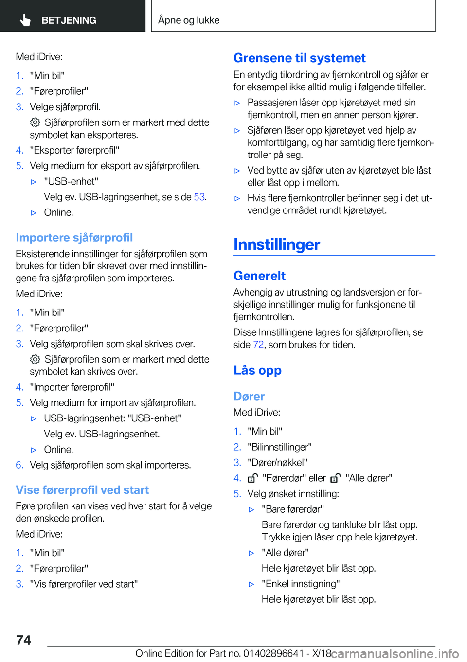 BMW M2 2019  InstruksjonsbØker (in Norwegian) �M�e�d��i�D�r�i�v�e�:�1�.��M�i�n��b�i�l��2�.��F�