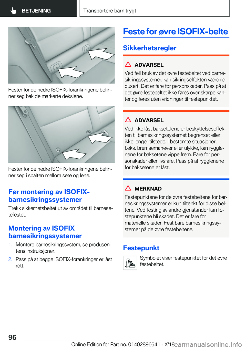 BMW M2 2019  InstruksjonsbØker (in Norwegian) �F�e�s�t�e�r��f�o�r��d�e��n�e�d�r�e��I�S�O�F�I�X�-�f�o�r�a�n�k�r�i�n�g�e�n�e��b�e�f�i�nj
�n�e�r��s�e�g��b�a�k��d�e��m�a�r�k�e�r�t�e��d�e�k�s�l�e�n�e�.
�F�e�s�t�e�r��f�o�r��d�e��n�e�d�r�e
