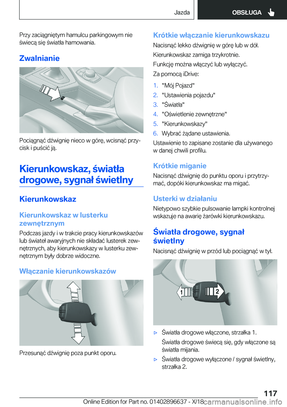 BMW M2 2019  Instrukcja obsługi (in Polish) �P�r�z�y��z�a�c�i�
