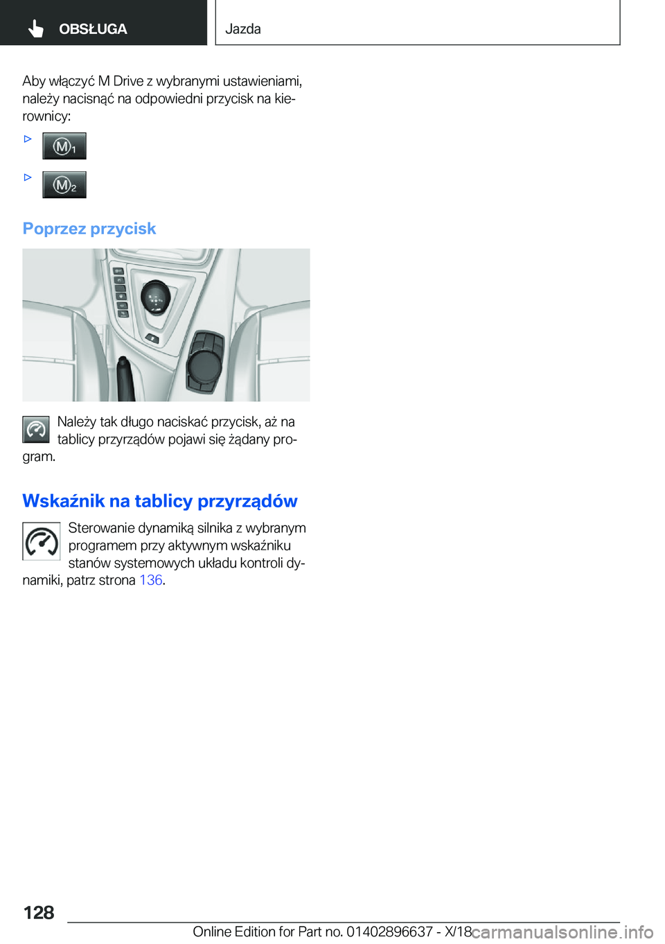 BMW M2 2019  Instrukcja obsługi (in Polish) �A�b�y��w�ł�