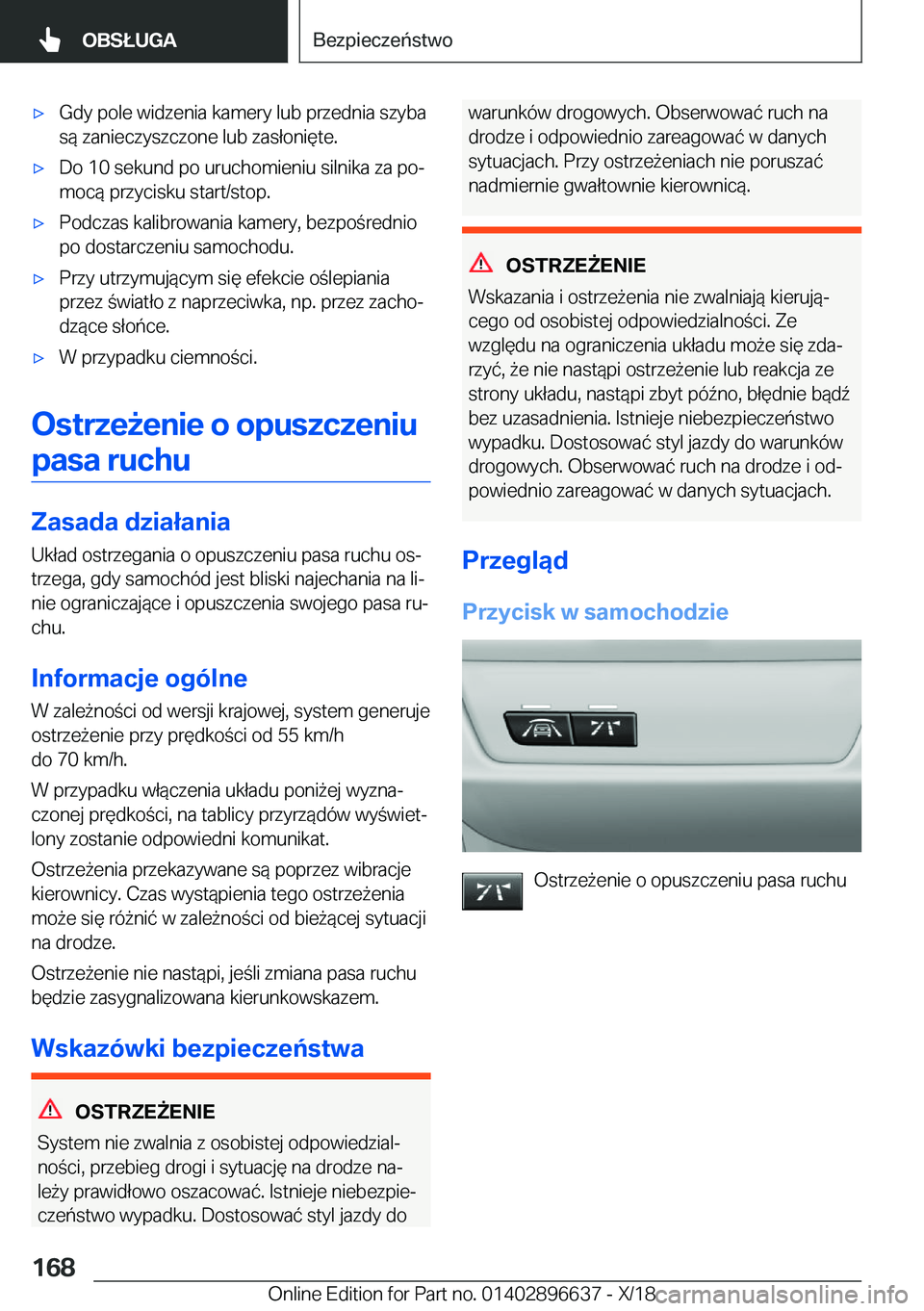 BMW M2 2019  Instrukcja obsługi (in Polish) 'x�G�d�y��p�o�l�e��w�i�d�z�e�n�i�a��k�a�m�e�r�y��l�u�b��p�r�z�e�d�n�i�a��s�z�y�b�a�s�