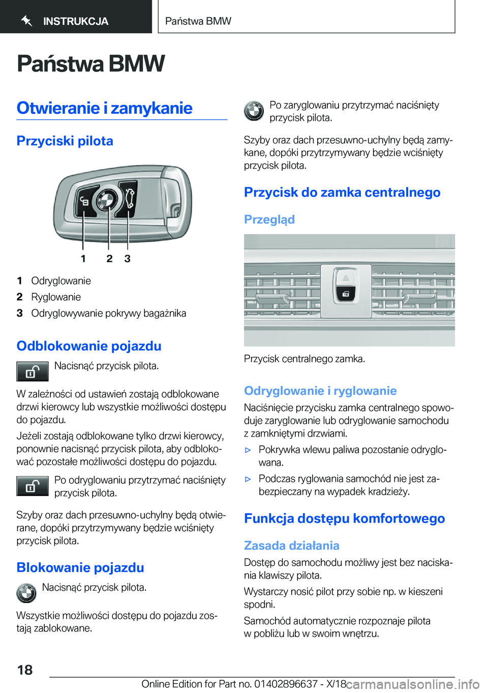 BMW M2 2019  Instrukcja obsługi (in Polish) �P�a�