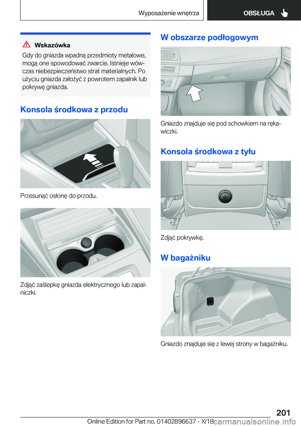 BMW M2 2019  Instrukcja obsługi (in Polish) �W�s�k�a�z�