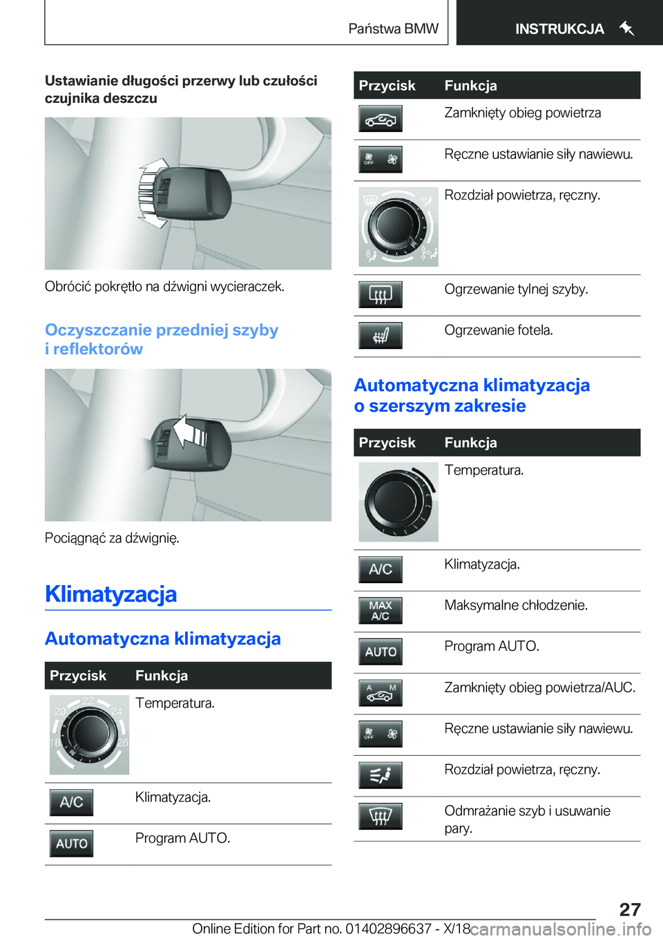 BMW M2 2019  Instrukcja obsługi (in Polish) �U�s�t�a�w�i�a�n�i�e��d�ł�u�g�o�c�i��p�r�z�e�r�w�y��l�u�b��c�z�u�ł�o�c�i
�c�z�u�j�n�i�k�a��d�e�s�z�c�z�u
�O�b�r�