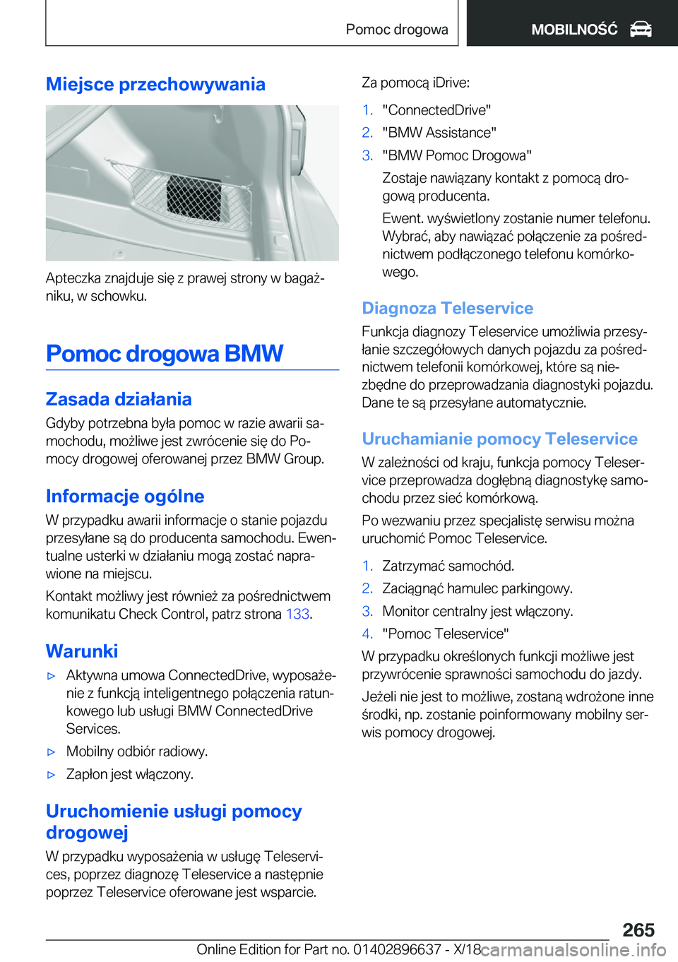 BMW M2 2019  Instrukcja obsługi (in Polish) �M�i�e�j�s�c�e��p�r�z�e�c�h�o�w�y�w�a�n�i�a
�A�p�t�e�c�z�k�a��z�n�a�j�d�u�j�e��s�i�