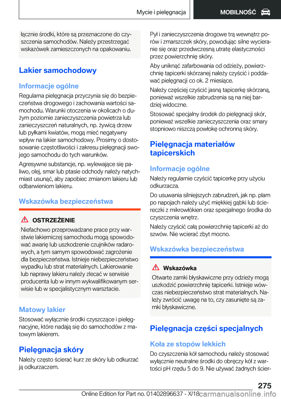 BMW M2 2019  Instrukcja obsługi (in Polish) �ł�