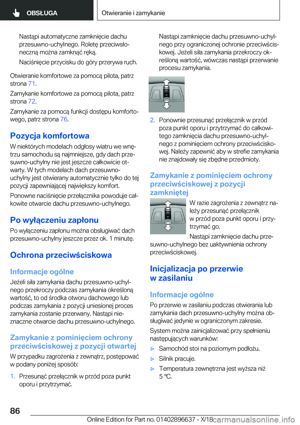 BMW M2 2019  Instrukcja obsługi (in Polish) �N�a�s�t�