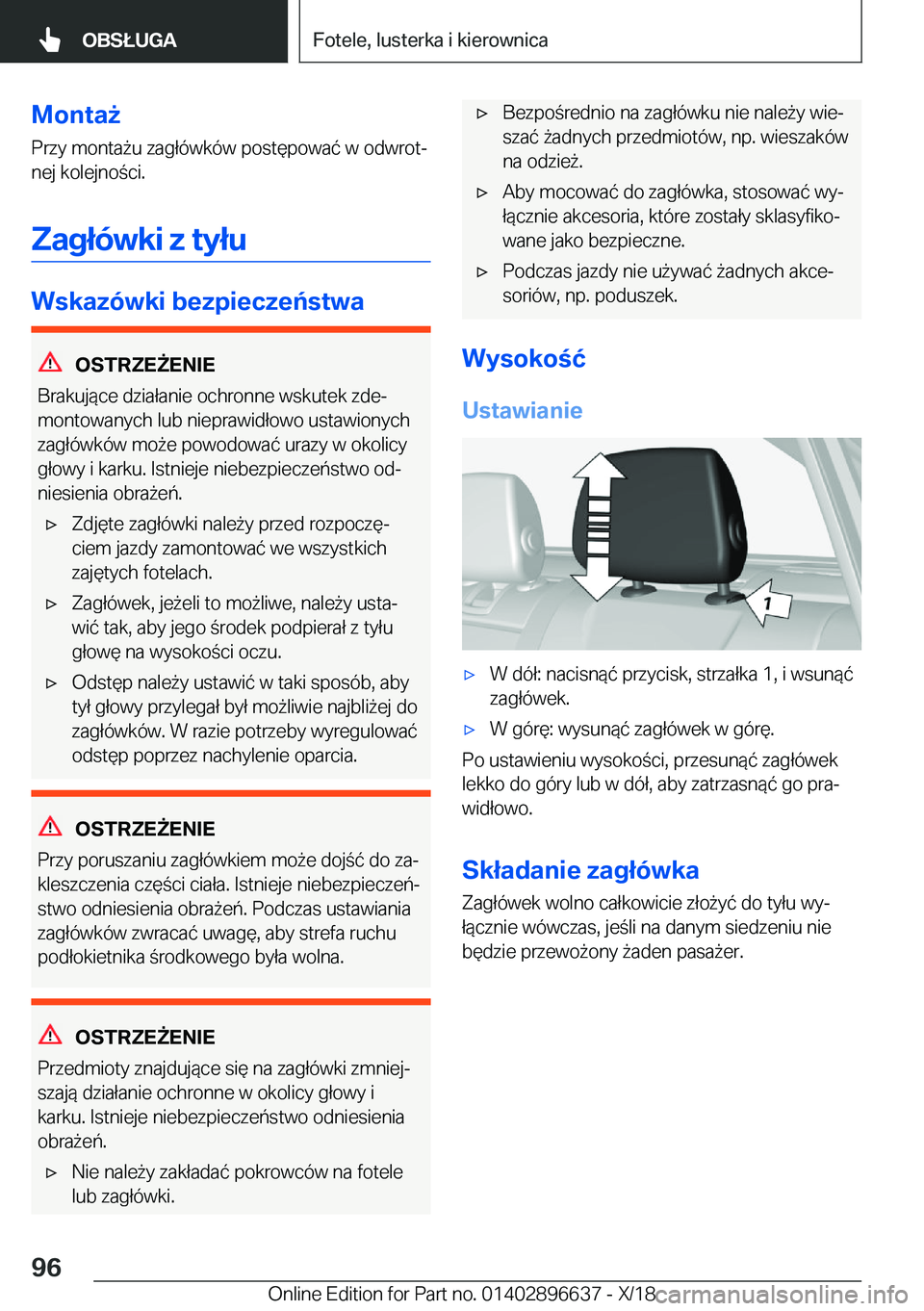 BMW M2 2019  Instrukcja obsługi (in Polish) �M�o�n�t�a9�P�r�z�y��m�o�n�t�a9�u��z�a�g�ł�