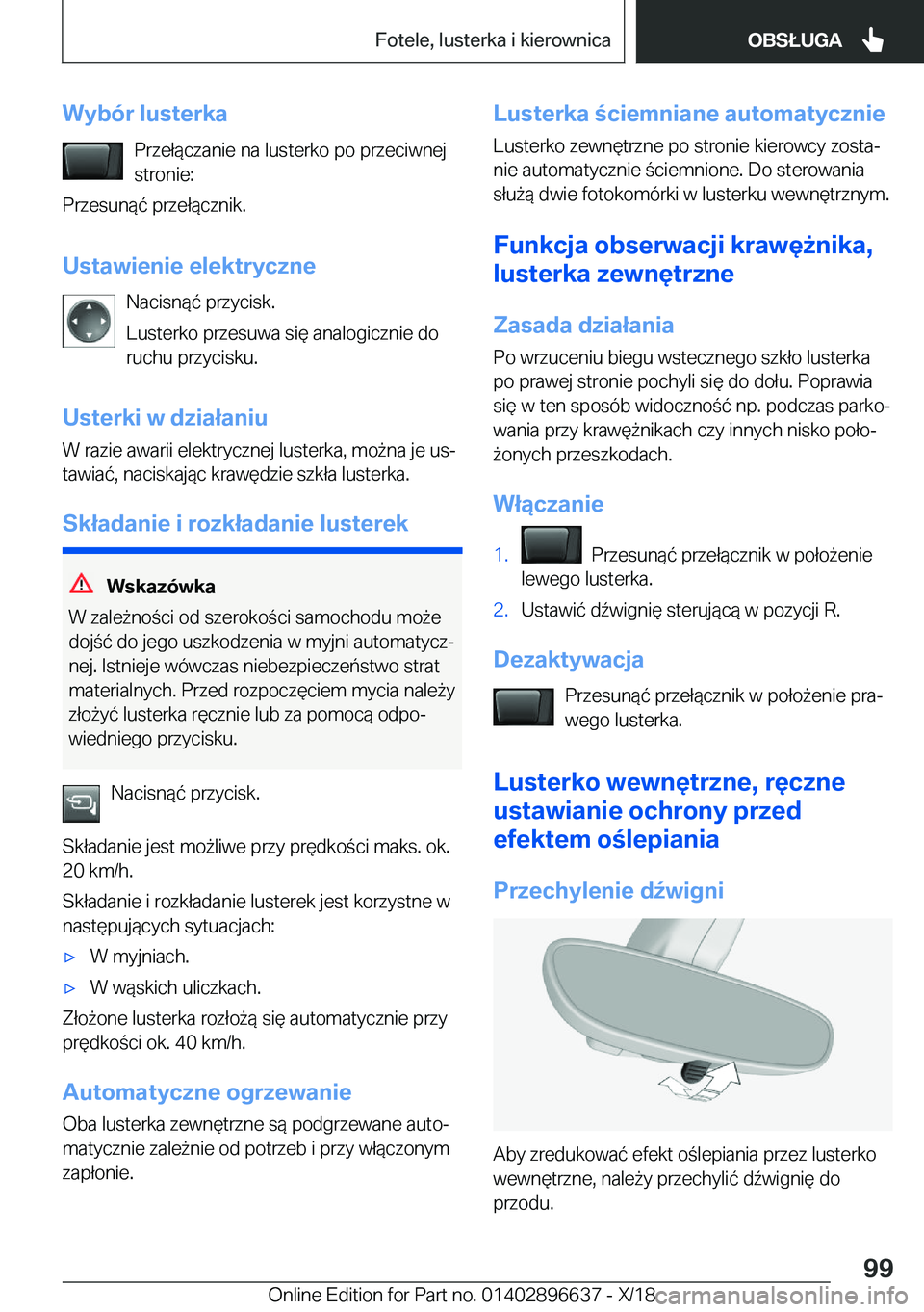 BMW M2 2019  Instrukcja obsługi (in Polish) �W�y�b�
