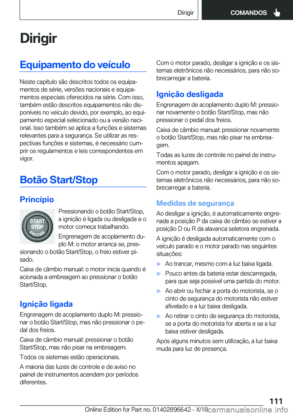 BMW M2 2019  Manual do condutor (in Portuguese) �D�i�r�i�g�i�r�E�q�u�i�p�a�m�e�n�t�o��d�o��v�e�