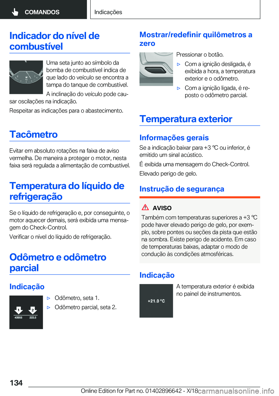 BMW M2 2019  Manual do condutor (in Portuguese) �I�n�d�i�c�a�d�o�r��d�o��n�