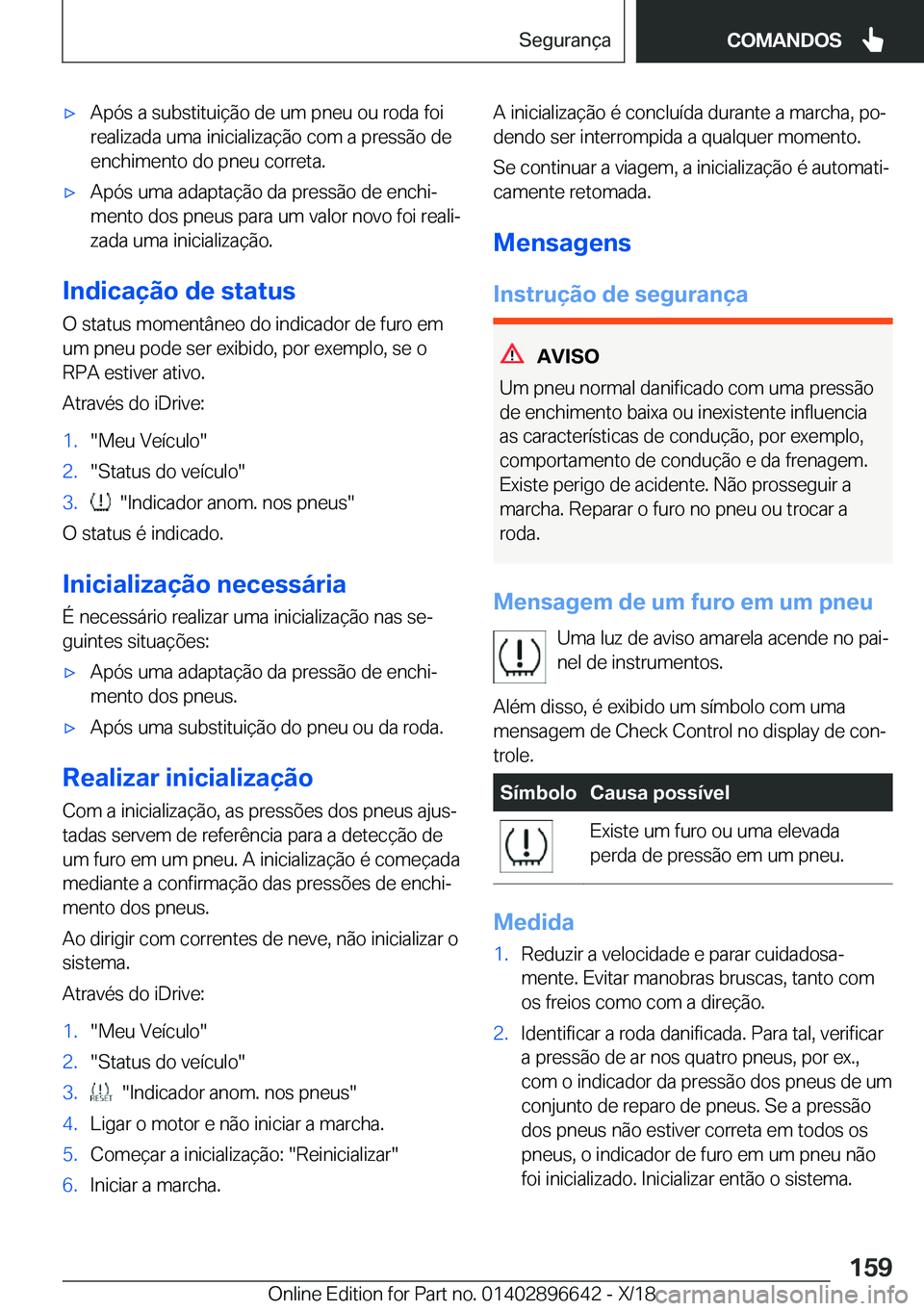 BMW M2 2019  Manual do condutor (in Portuguese) 'x�A�p�ó�s��a��s�u�b�s�t�i�t�u�i�